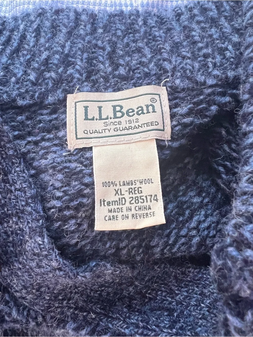 Vintage LL Bean Lambs Wool Raglan Sweater